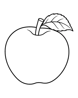 Apple coloring page
