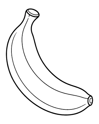 Banana coloring page
