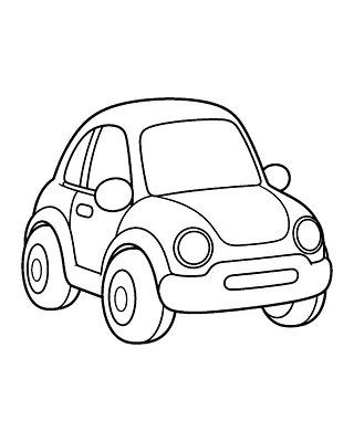 Car coloring page