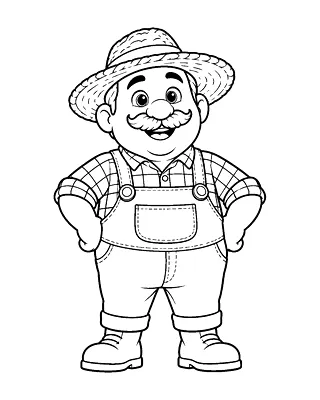 Farmer Ali coloring page