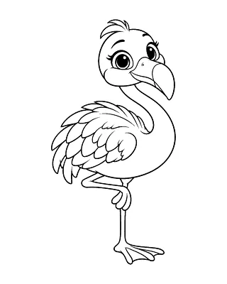 Flamingo coloring page