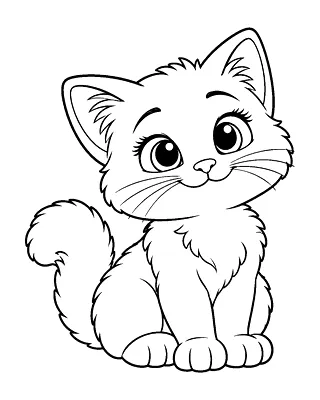 Kitten coloring page