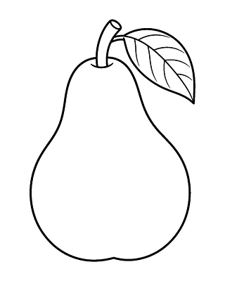 Pear coloring page