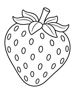 Strawberry coloring page