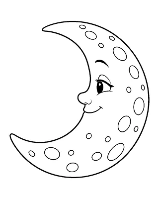 The Moon coloring page
