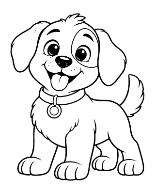 Toby coloring page