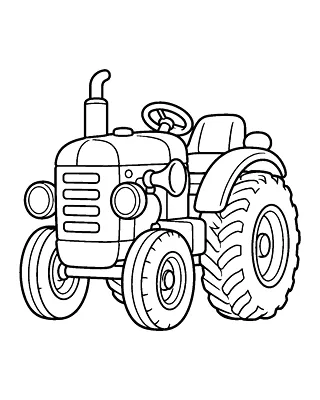 Tractor coloring page