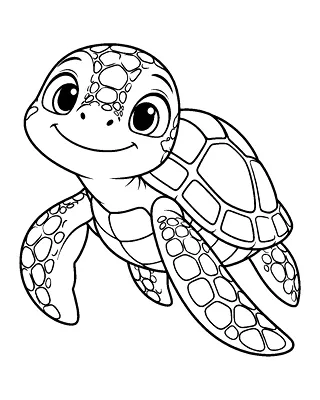 Turtle coloring page
